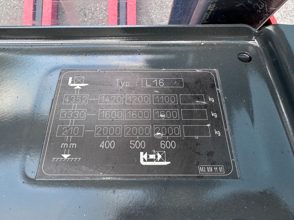 Linde L16 Triplex 4352mm Hub. Elektro Hochhubwagen Initialhub8
