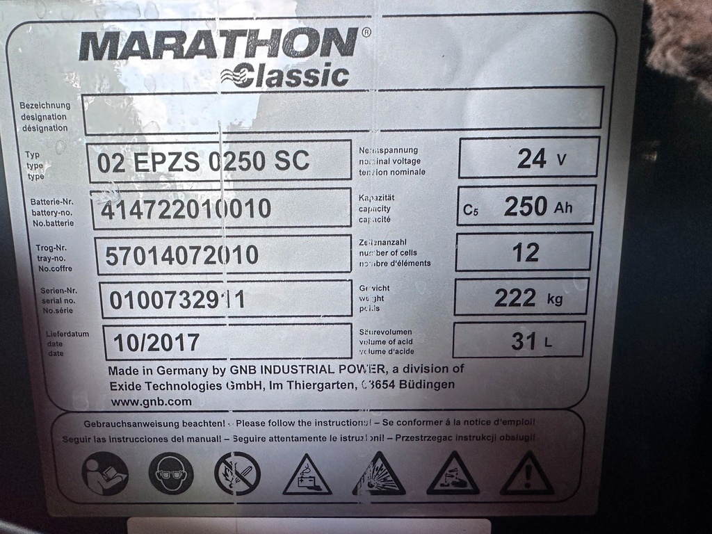 Linde L16 Triplex 4352mm Hub. Elektro Hochhubwagen Initialhub12