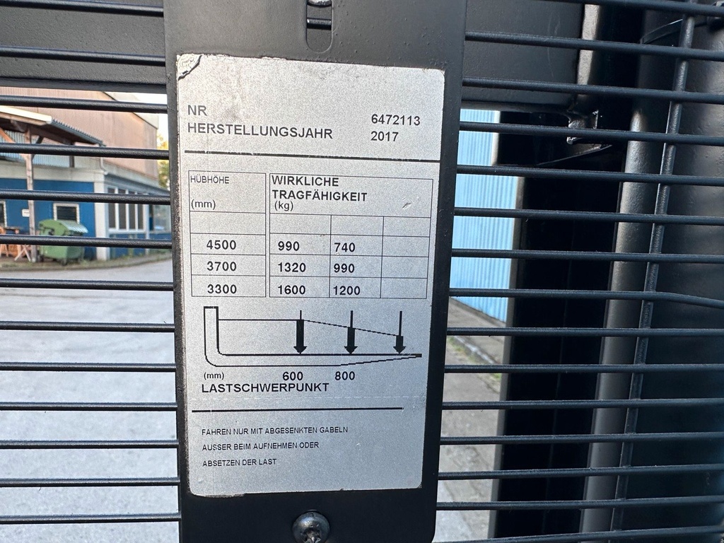 Toyota BT SPE160 4500mm Triplex Hochhubwagen Elektro 8