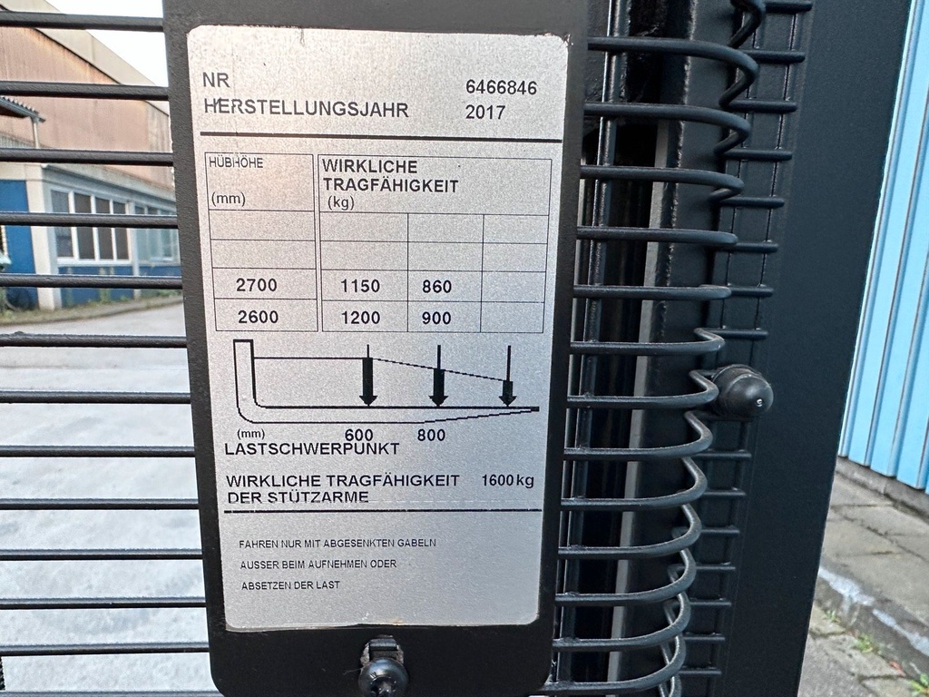 Toyota BT SWE120L 2700mm Hochhubwagen Initialhub 7
