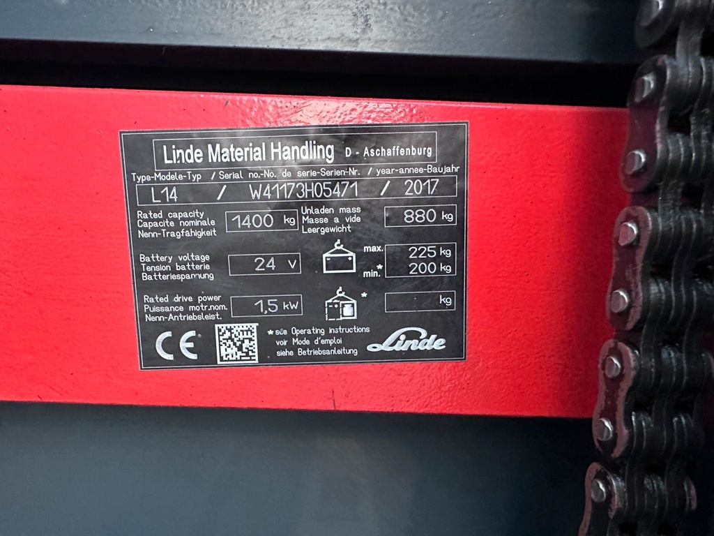Linde L14i Hochhubwagen mit Initialhub 2344mm Hub. 2017 4