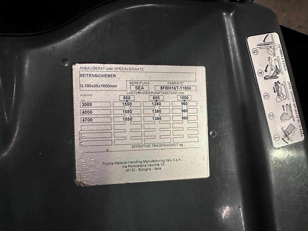 Toyota 8FBM16T 1,6t Triplex 4700mm Elektro Gabelstapler 20177