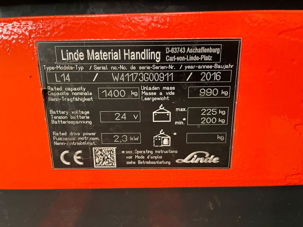 Linde L14 1173 Hochhubwagen 3330mm Hub Elektro StaplerBild 9