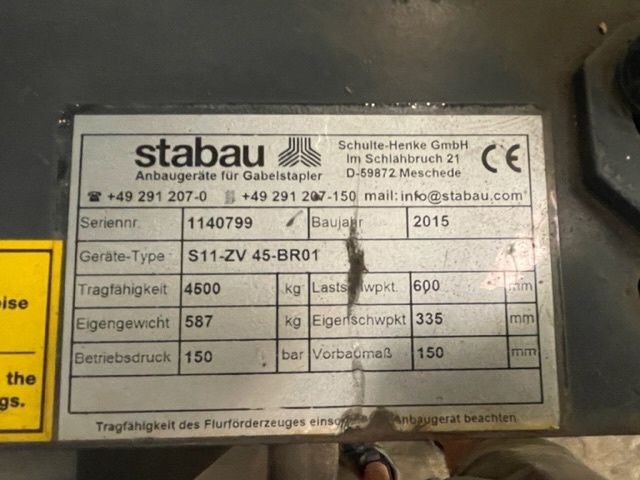 Stabau Zinkenversteller FEM3 4500kg