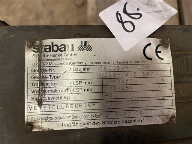 Stabau Zinkenversteller mit Drehfunktion FEM2 1200mm